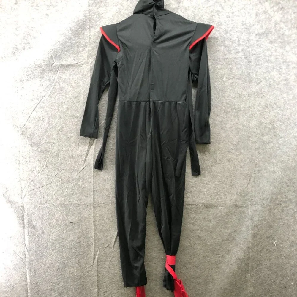 Spirit Halloween Boys M 8-10 Stealth Ninja Costume Black Full‎ Outfit Mask Belt - Picture 3 of 12